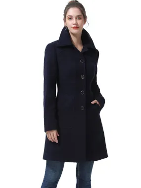 Wool Walking Coat for Women - BGSD Kim