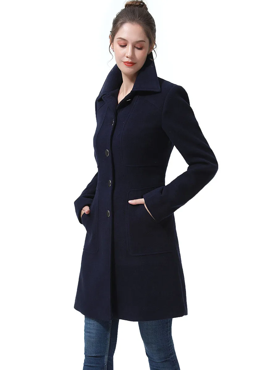 Wool Walking Coat for Women - BGSD Kim