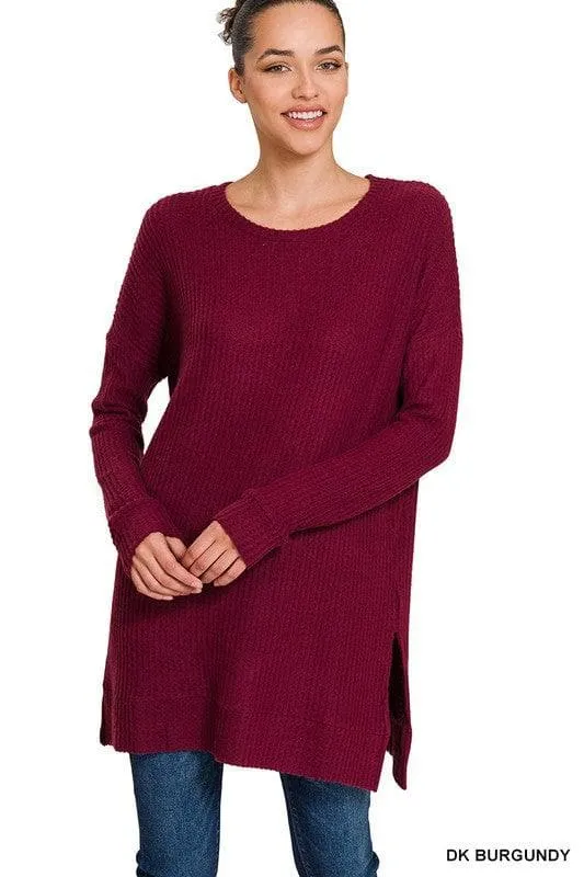 ZENANA Thermal Waffle Sweater