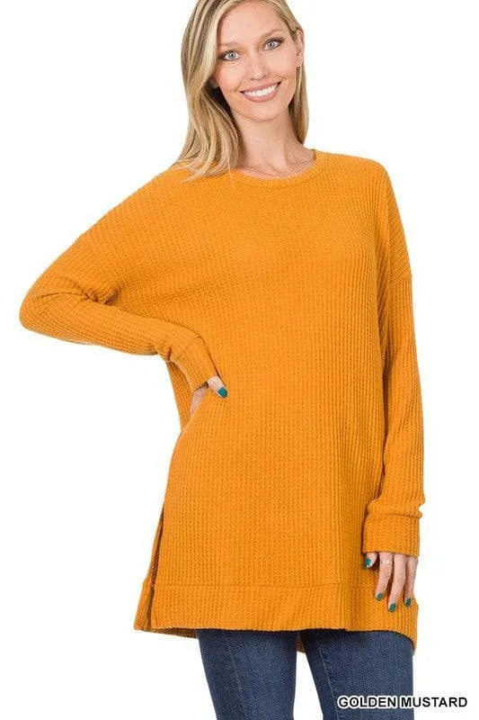 ZENANA Thermal Waffle Sweater