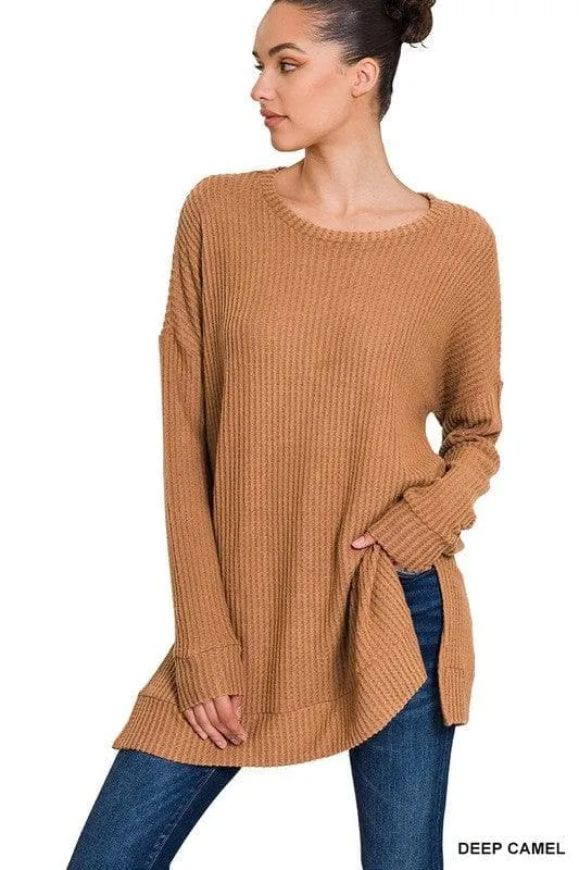 ZENANA Thermal Waffle Sweater